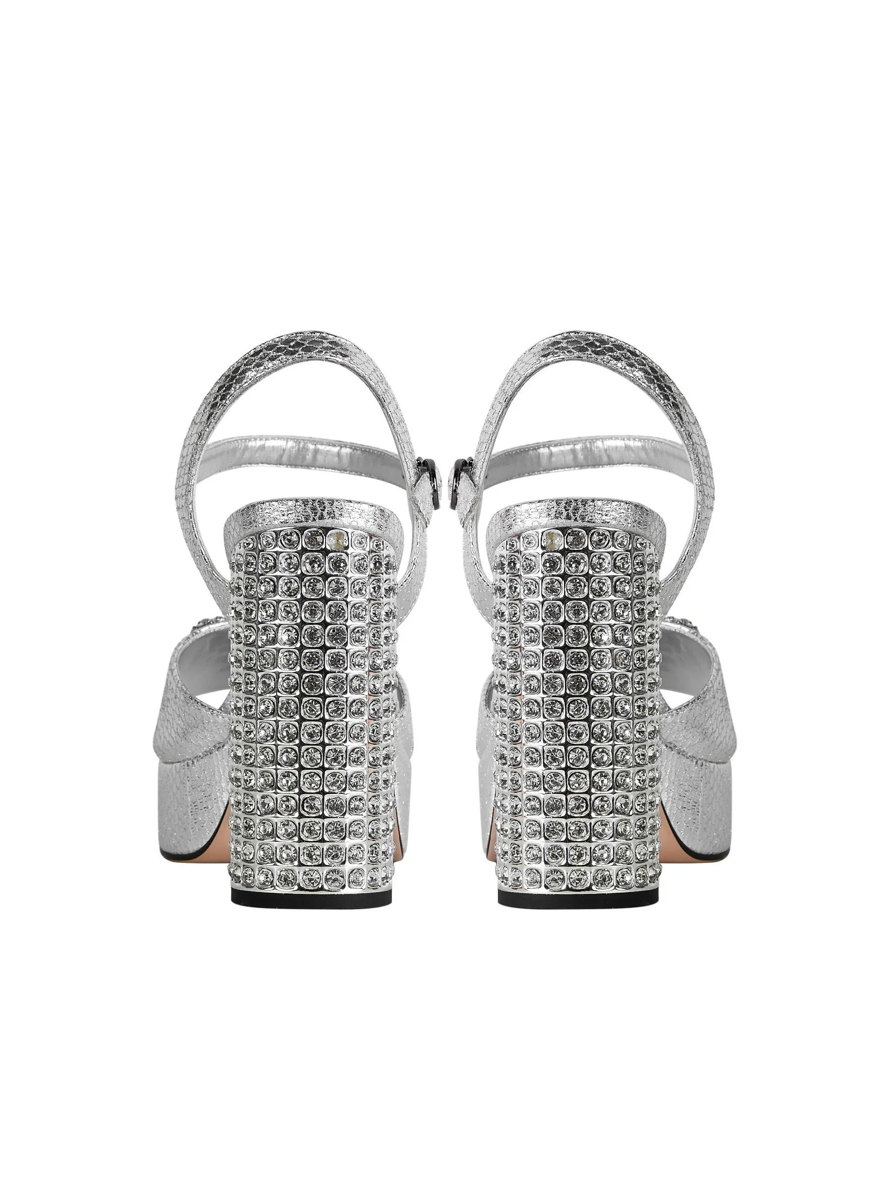 Womens Platform Rhinestones Satin Wedding Shoes High Heel Party Evening Sandals