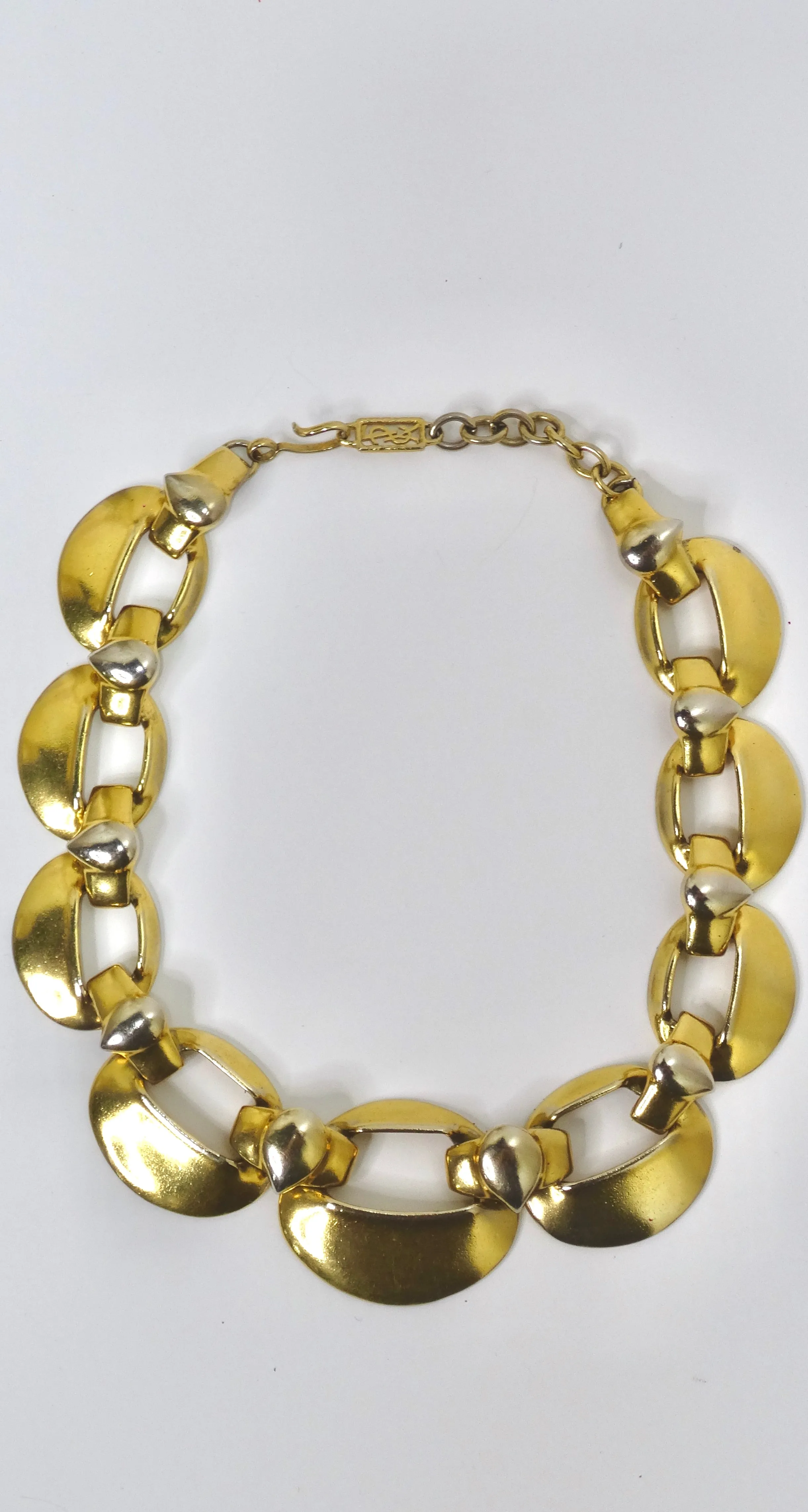 Yves Saint Laurent Runway Chunky Gold Link Necklace