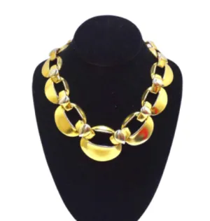 Yves Saint Laurent Runway Chunky Gold Link Necklace