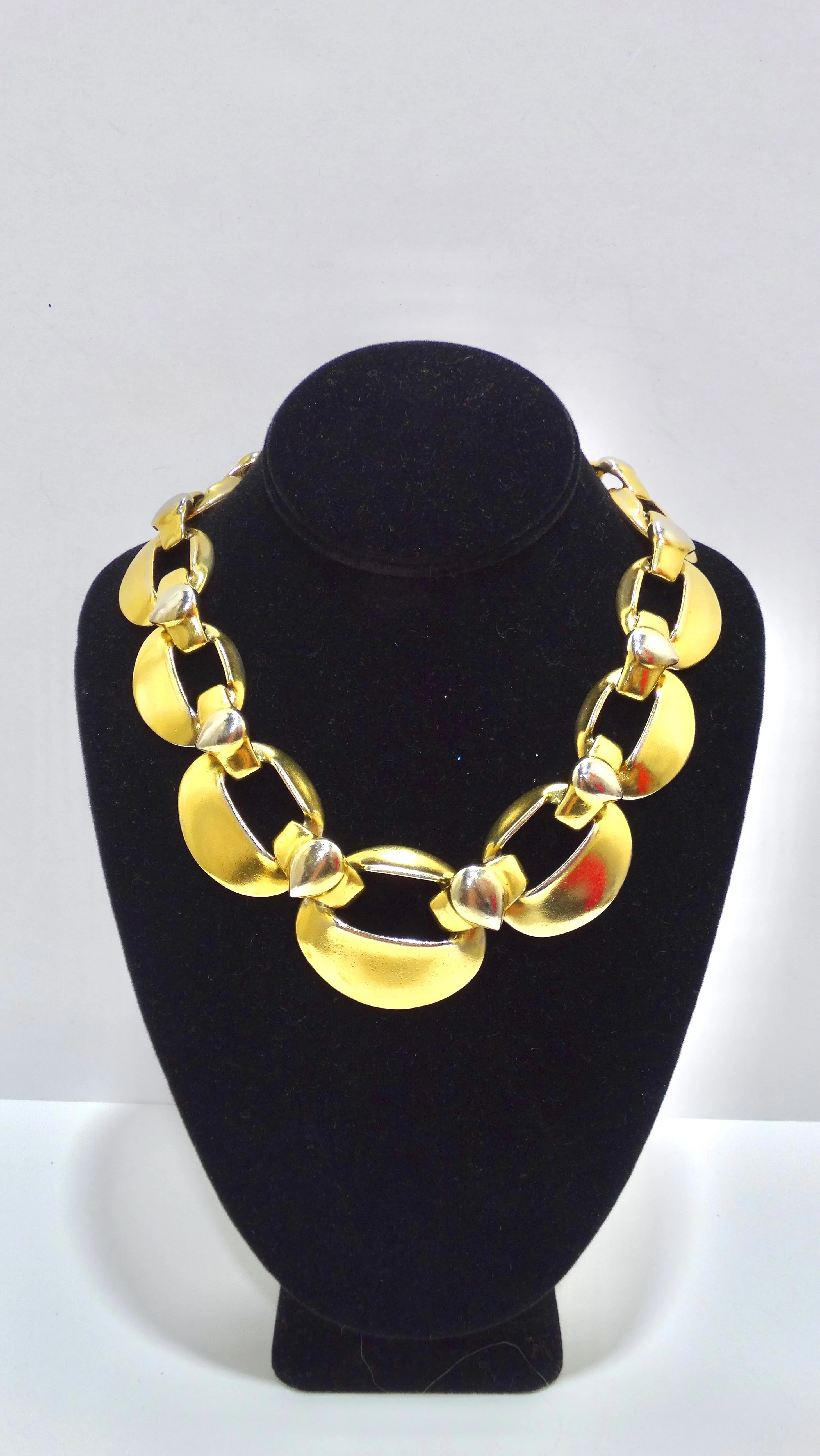 Yves Saint Laurent Runway Chunky Gold Link Necklace