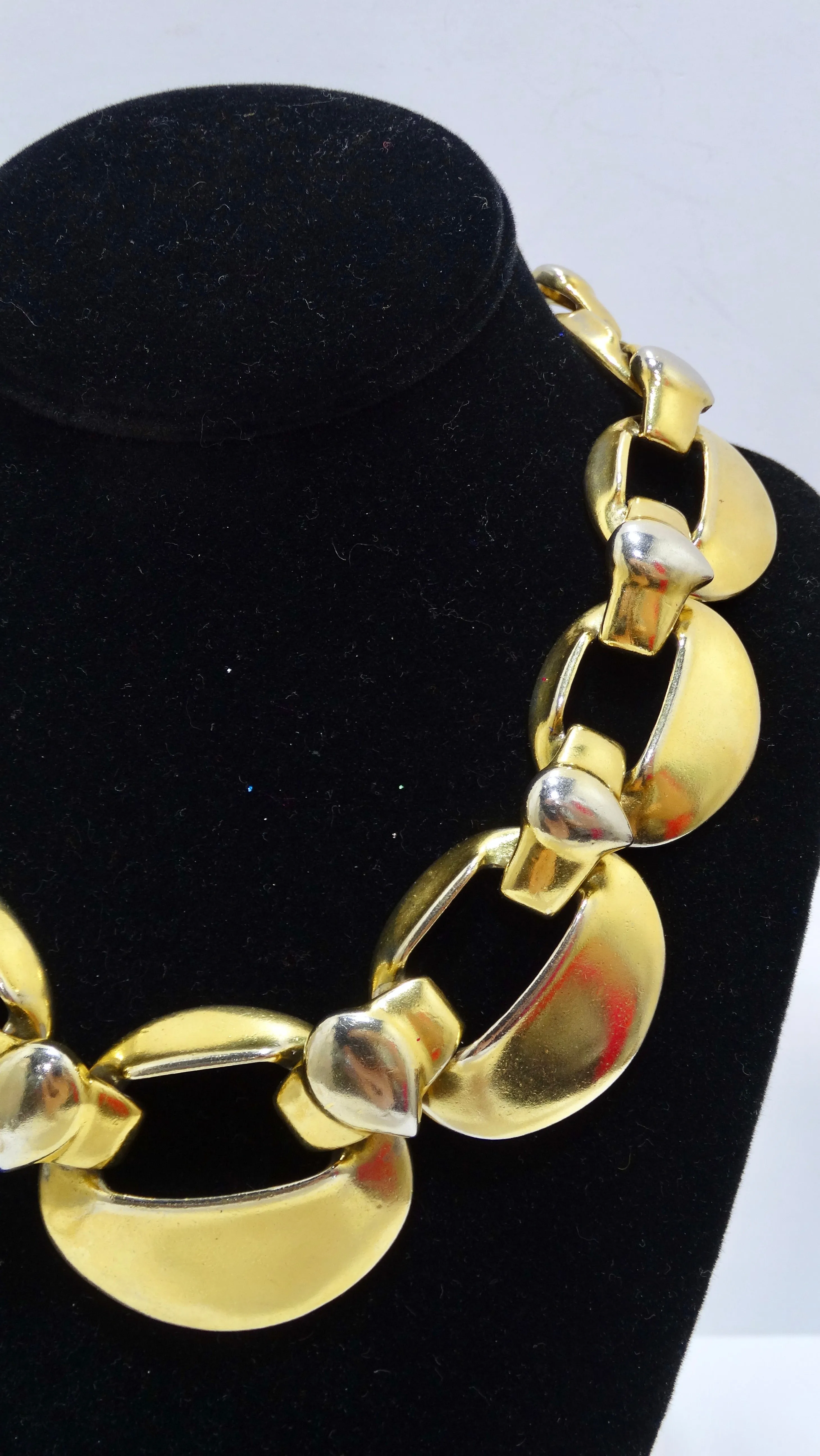 Yves Saint Laurent Runway Chunky Gold Link Necklace