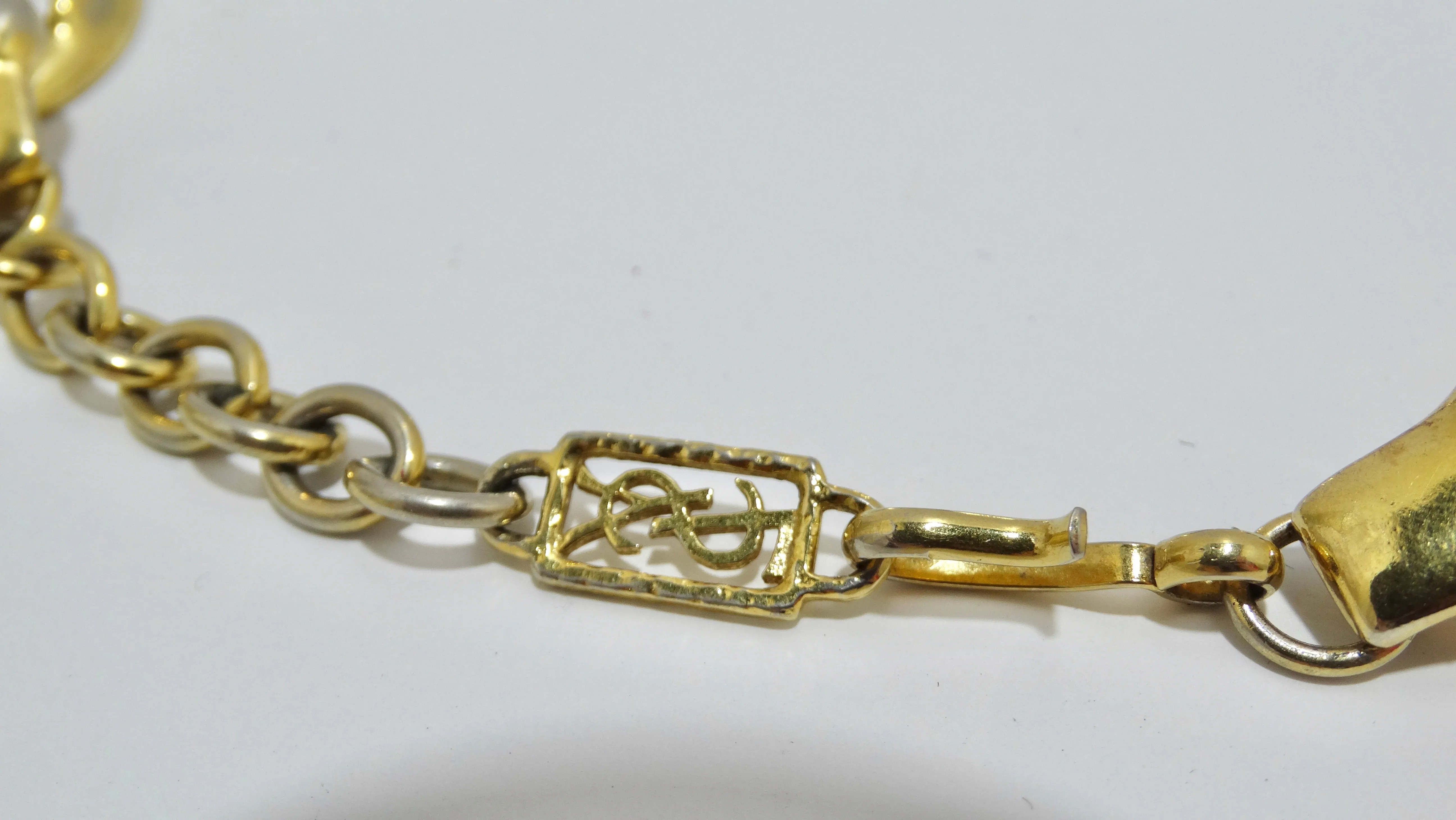 Yves Saint Laurent Runway Chunky Gold Link Necklace