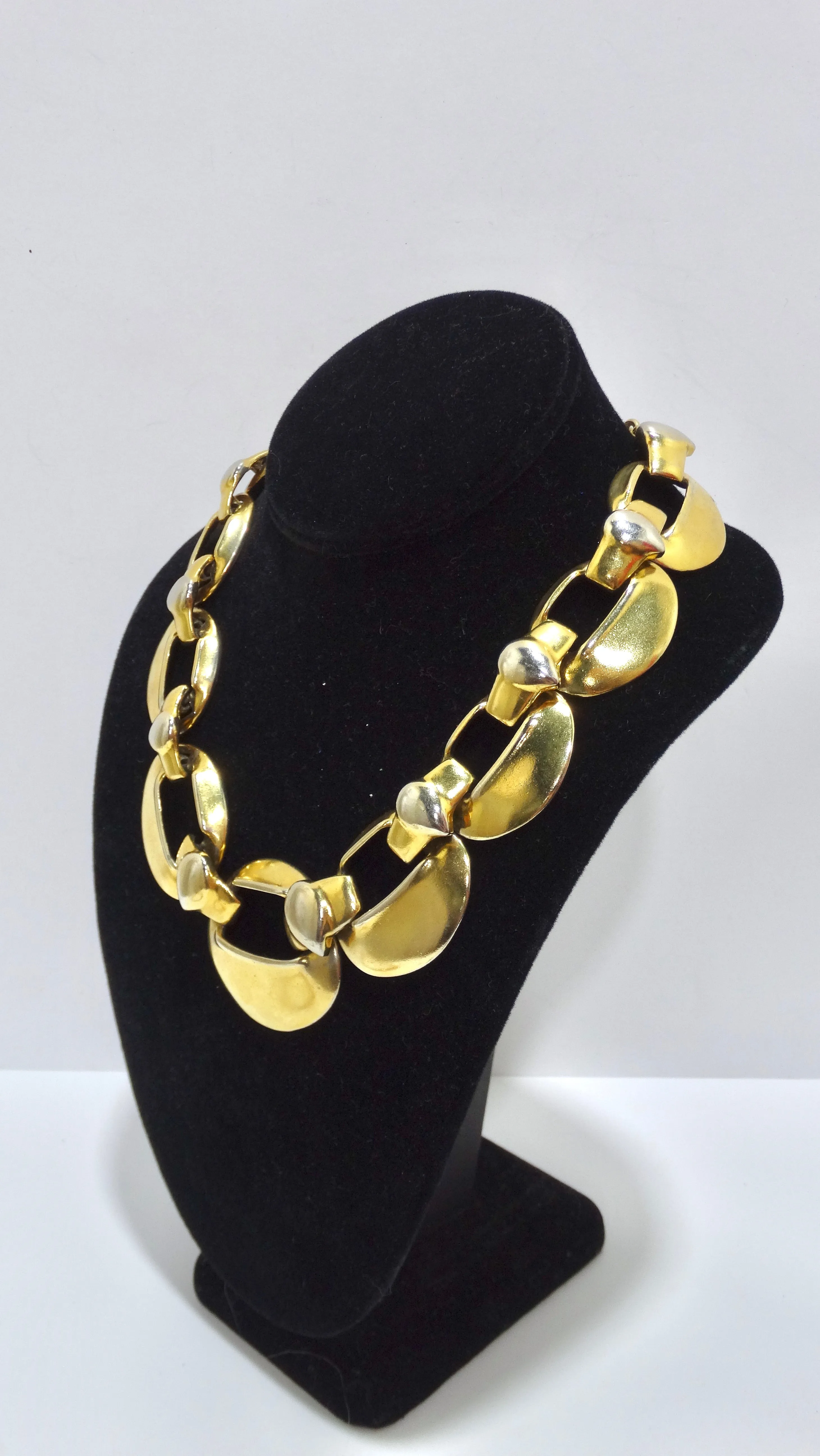 Yves Saint Laurent Runway Chunky Gold Link Necklace