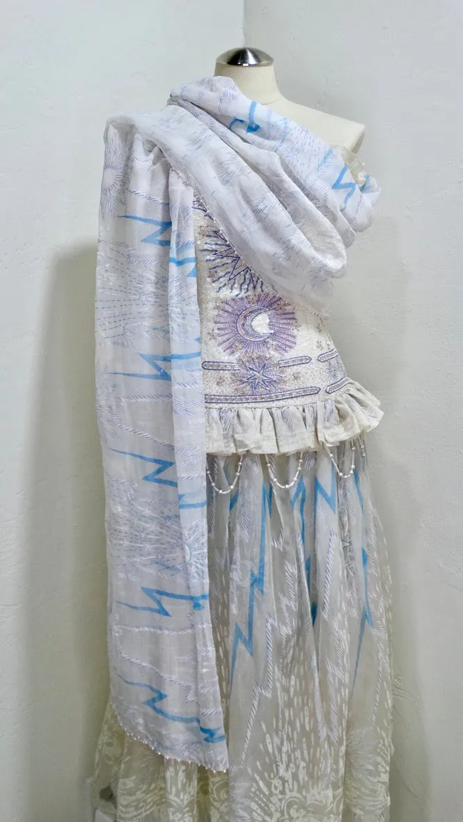 Zandra Rhodes Vintage 80s Signed Embellished Gown Custom Made