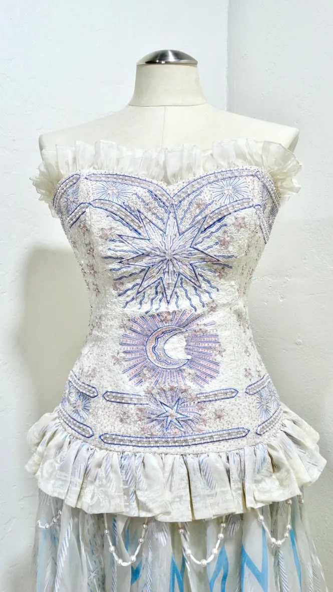 Zandra Rhodes Vintage 80s Signed Embellished Gown Custom Made