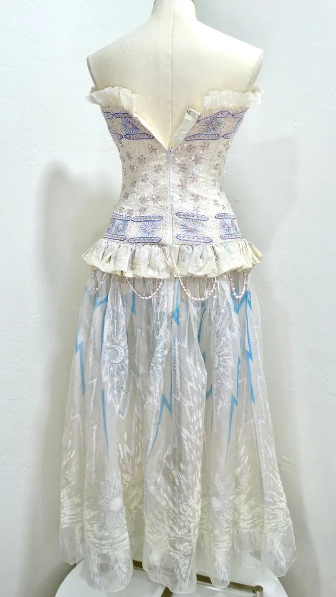 Zandra Rhodes Vintage 80s Signed Embellished Gown Custom Made